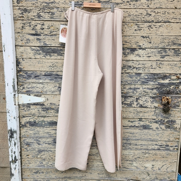 NWT Linda Lundstrom Elegant Sheer Wide Leg Pants with Split Hem Size 16 - Picture 3 of 10